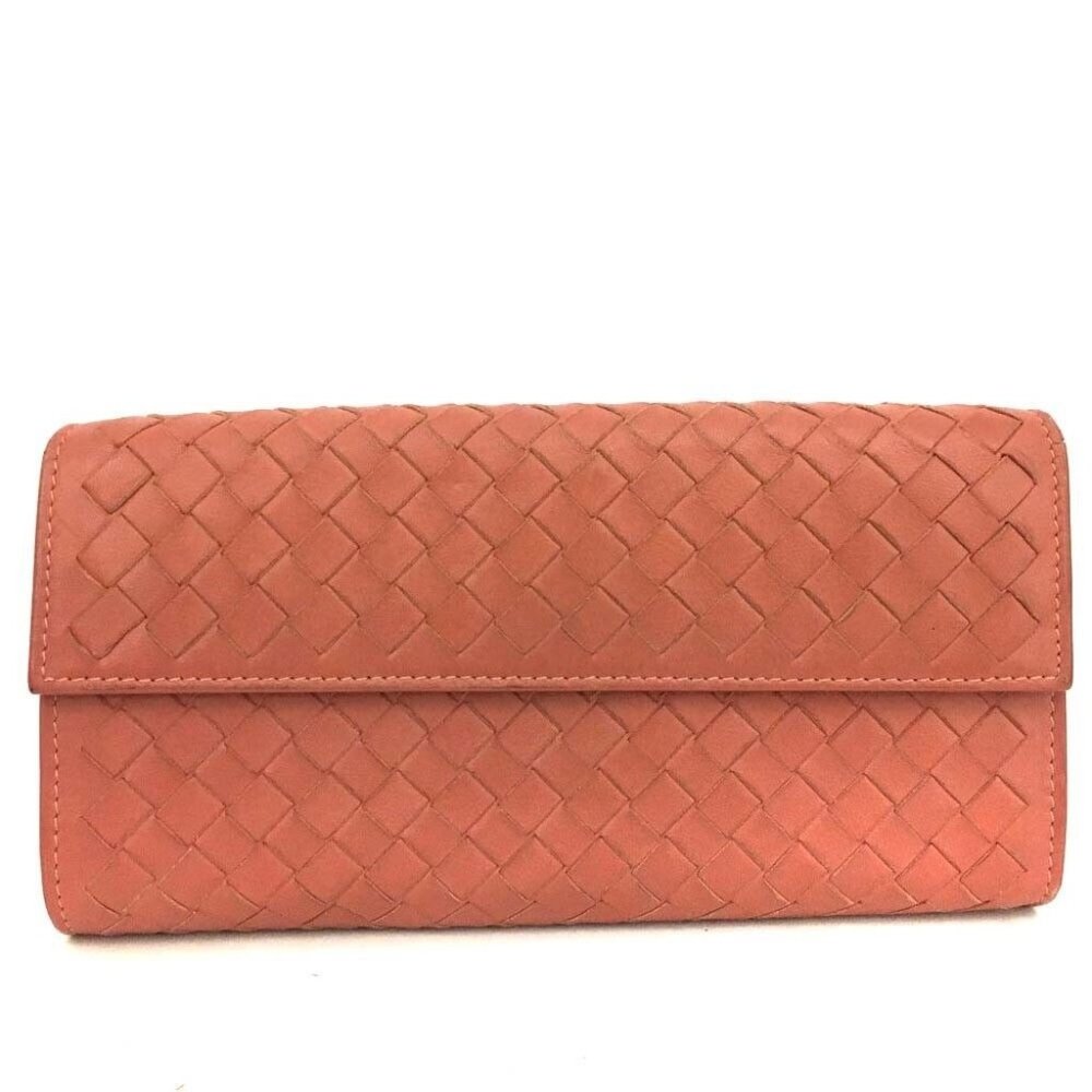 556120A V Bottega Veneta Wallet Long Intrecciato Lambskin Bifold